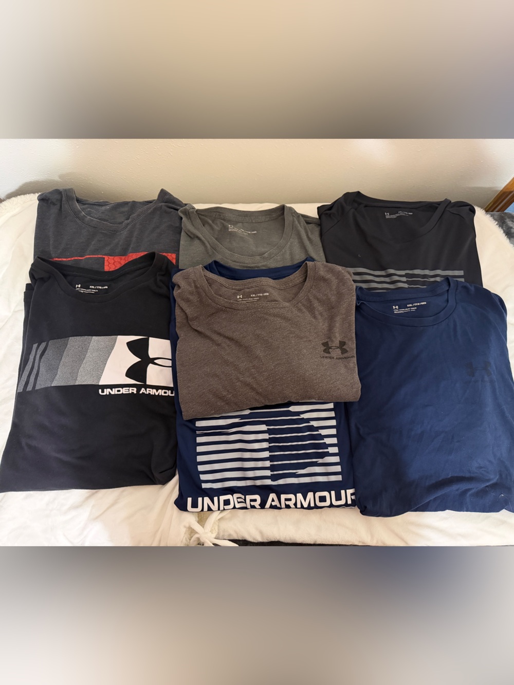 Under Armour Men’s XXL T-Shirt Lot of 7 Athletic Graphic Performance Tees